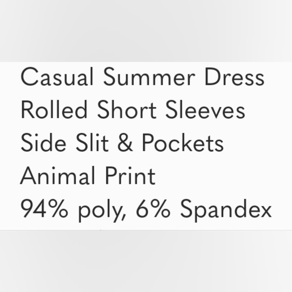 LA Miel Animal Print Dress with Pockets szL - Picture 2 of 2